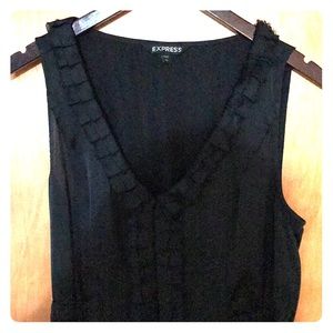 Black Express sleeveless satin blouse